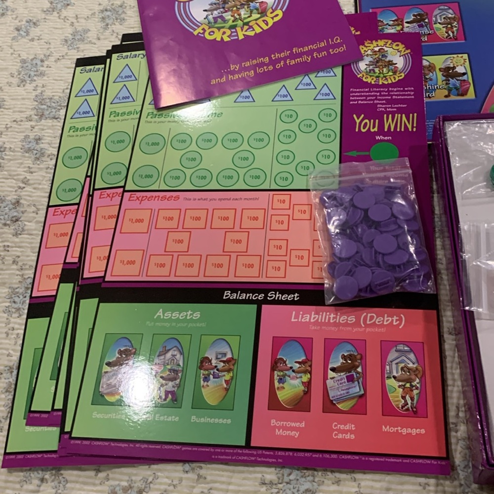 Cashflow for Kids Board Game Like NEW Give your Kids a Fun Financial head start - Picture 4 of 15